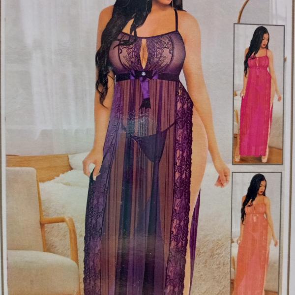 قميص اوليفيا طويل دانتيل مفتوح ع الصدر 513