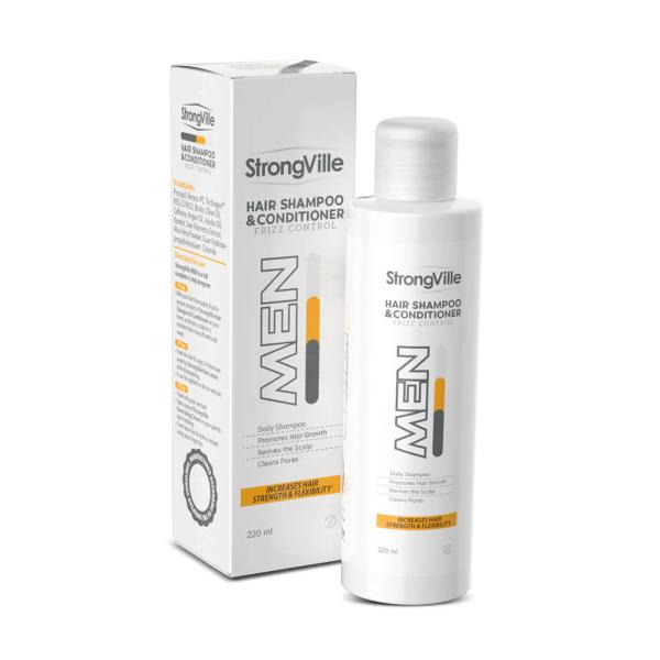 شامبو وبلسم مقوي ومغذي للشعر للرجال -من سترونج فيل 220 مل