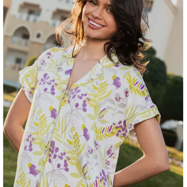 بيجامة نص كم زراير