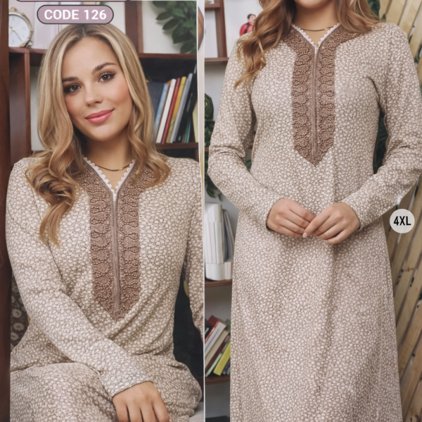 عبايه بينك فلاور ميلتون بسوسته بيج سايز 126