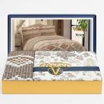 طقم ملاية بكوفرتة جاكار سرير كبير مقاس 240*260