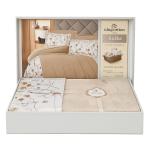 طقم ملاية بكوفرتة سرير كبير ايبرو قطن