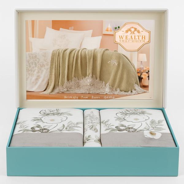 طقم ملاية بكوفرتة 6ق هوم قطن