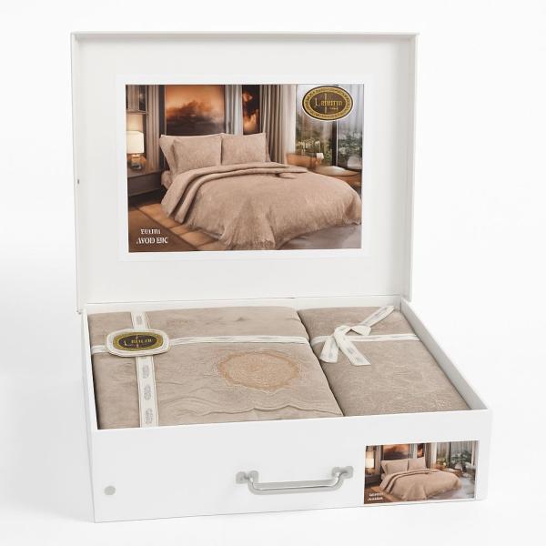 مفرش قطيفةسرير كبير 4ق