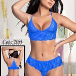 طقم برا+اندر دانتيل فتحة من الصدر