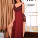 قميص قصير لاسينزا ليكرا مفتوح من الجنب احبال 256