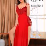 قميص قصير لاسينزا ليكرا مفتوح من الجنب احبال 256