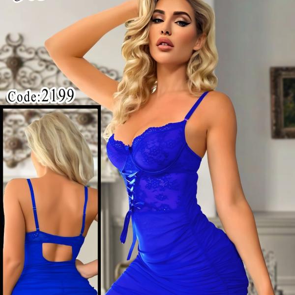 قميص لاسينزا قصير روباط من الامام تل