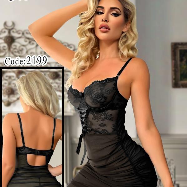 قميص لاسينزا قصير روباط من الامام تل