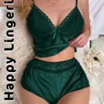 طقم هوت شورت هابي دانتيل ع الصدر حمالة رفيعة1231