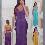 قميص اوليفيا طويل دانتيل مفتوح من الظهر