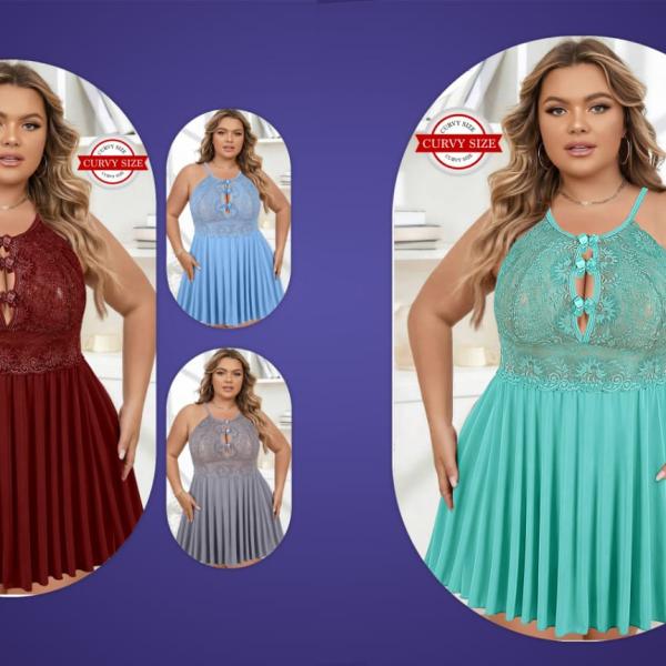 قميص موكا ليكرا قصير فيونكات ع الصدر بيج سايز 44