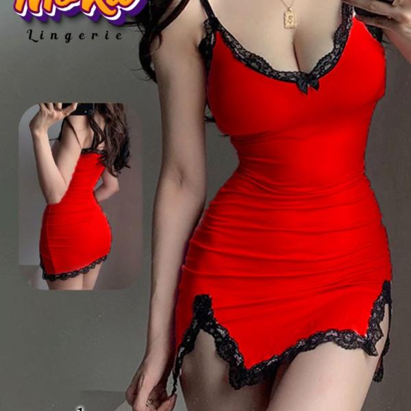 قميص قصير ليكرا دانتيل من الجنبين 5021