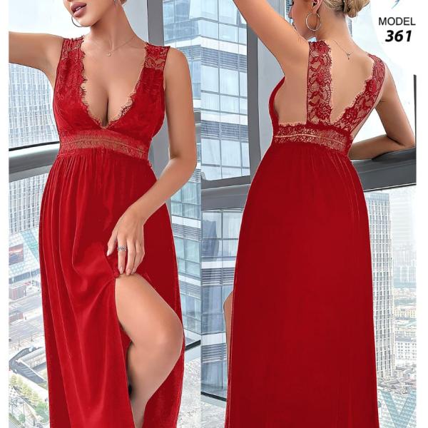 قميص سلمي طويل ليكرا دانتيل من تحت الصدر 361