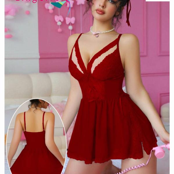 قميص قصير سلمي تل مفتوح من الصدر405