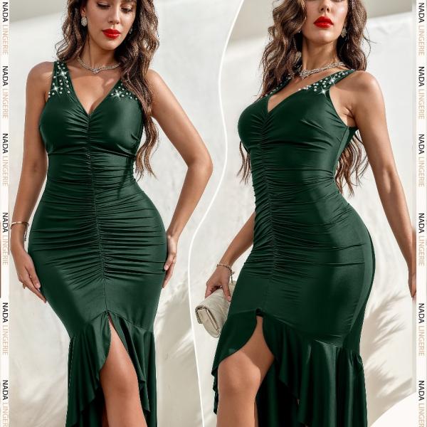 قميص ندي طويل ليكرا استرس ع الحماله 541