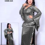 عبايه رقص ياسمينا كم فراشه مفتوحه من الجنب 324