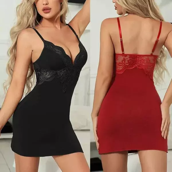 قميص هابي قصير ليكرا دانتيل ع الصدر 1249