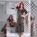 عبايه رقص ياسمينا شيفون زراير بالطول229