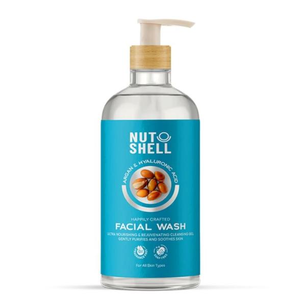 غسول للوجه بقشرة الجوز وزيت الأرغان وحمض الهيالورونيك، 250 مل