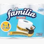 مناديل حمام فاميليا مضغوطة 6 رول (5+1) 6*6 بدون رائحة
