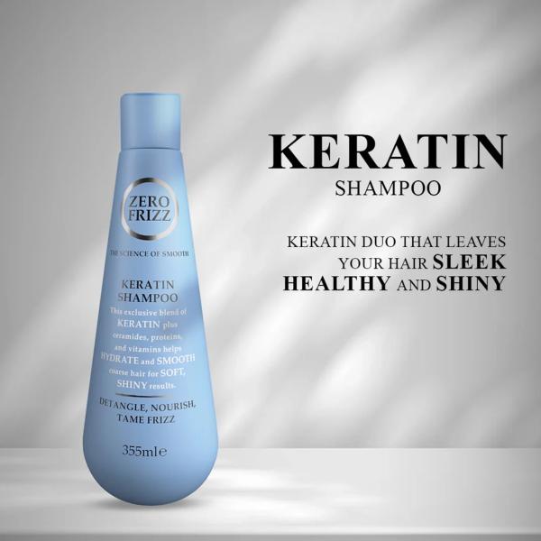 Zero Frizz Keratin Shampoo For Frizzy Hair