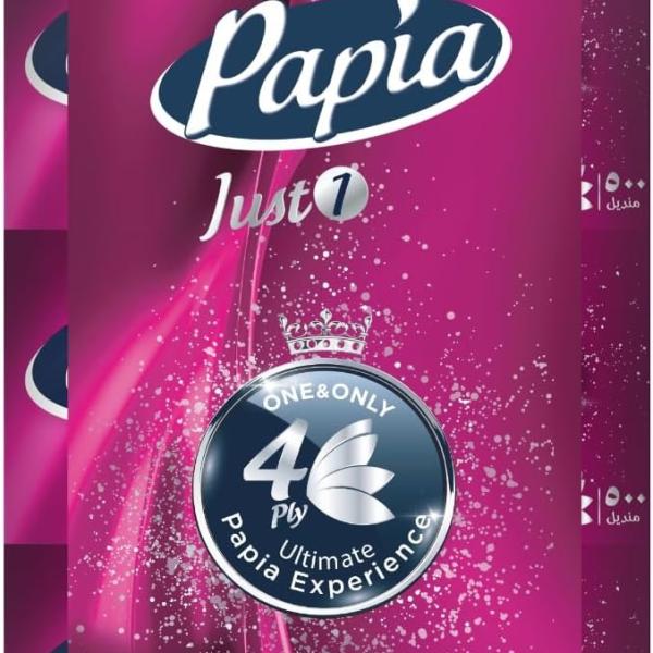 شنطة عرض مناديل سحب بابيا 4طبقة (500م*3ق)