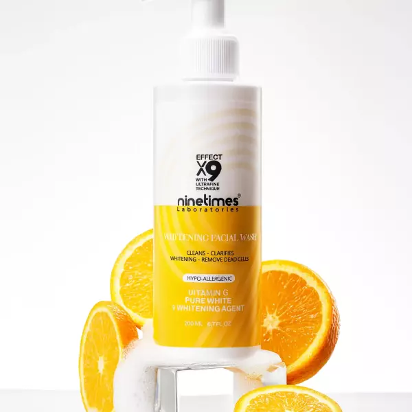 غسول وجه ناين تايمز فيتامين سي تفتيح/علاج بقع وتصبغات