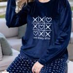 بيجامه فلورا قطيفه قلوب 1321