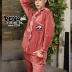 بيجامه فينا قطيفه بزراير جيب ع الصدر