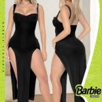 قميص باربي طويل ليكرا مقتوح من الجنب