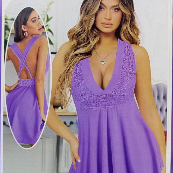 قميص قصير موكا دانتيل اكس ف الضهر