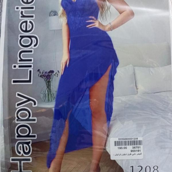 قميص هابي طويل شيفون كرانيش من الجنب 1208