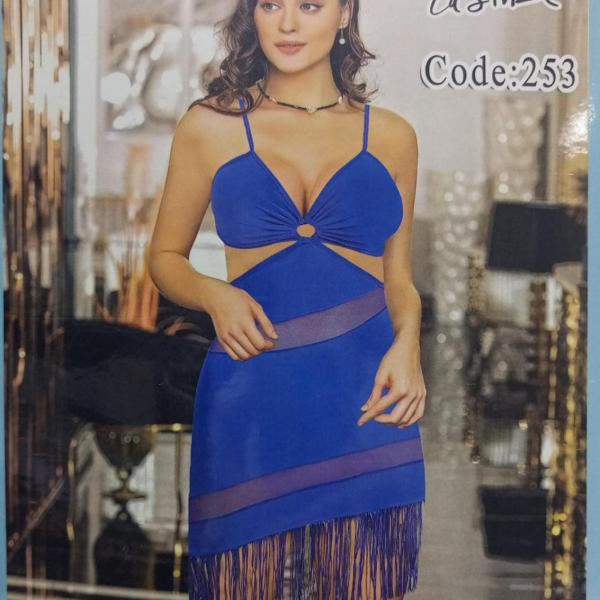 قميص لاسينزا قصير ليكرا شراشيب من تحت