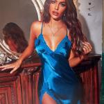 قميص بيوتي نايت ستان قصير دانتيل ع الصدر