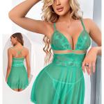 قميص قصير موكا شيفون شفاف علي الوسط